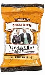 Newman's Own Organics Mints, Ginger, 4-Count Rolls (Pack of 6)