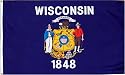 Wisconsin US State Flag - 3 foot by 5 foot Polyester (NEW)