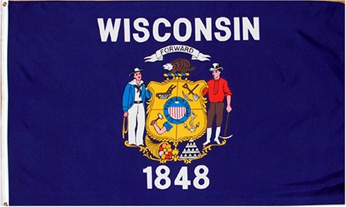 New 3x5 Wisconsin State Flag US USA American Flags