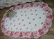 Shabby Chic Oval Roses Quilted throw rug-Beautiful&Soft