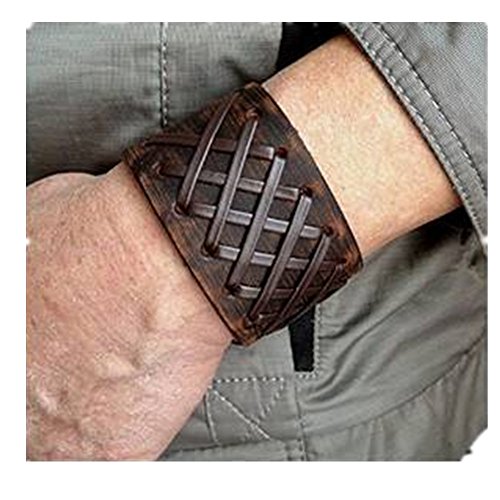 Antique Men s Brown Leather Cuff Bracelet, Leather Wrist Band Wristband Handcrafted Jewelry SL2259
