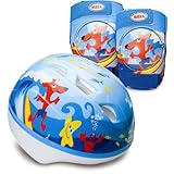 Bell Toddler Boy's Bicycle Helmet, Knee Pads, and Elbow Pads Value Pack