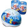 Bell Toddler Boy's Bicycle Helmet, Knee Pads, and Elbow Pads Value Pack (Blue Hang 10)