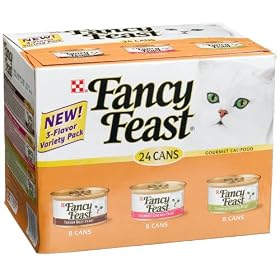 Fancy Feast Poultry & Beef Feast variety Pack,  3-Flavor Variety Pack (Beef, Chicken and Turkey & Giblets),   3 - Ounce Cans, 24 Count