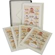 Cakes Pastries Thank You Cavallini Glitter Cards - 10 Boxed Notecards and Envelopes, 1pack