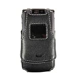 Technocel Fitted Leather Case for Motorola V3 (Black)