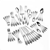 IMAGE OF Wallace Grande Baroque 46-Piece Sterling Silver  Dinnerware Flatware , Set Service for 8