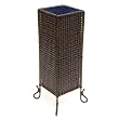 Handmade Natural Bamboo Desk / Table Lamp With Lattice Design And Violet Silk Liner
