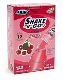 5125P4H 9OL. SL160  Global Brands Cherry Flavor Shake N Go Drink Mix Sticks, 12 count , 1.64 Ounce Boxes