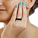 Womens Silicone Wedding Ring Wedding Band - 3 Rings Pack - 5.5mm Wide (2mm Thick) - Teal, Pink, Black
