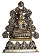 Hindu Religious Statue Lord Buddha Brass Figurine 12.5 x 9.5 inches (budha1052)