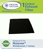 1 Hoover Windtunnel T-Series Rewind Upright Vacuum Carbon Active Exhaust Filter; Replaces Hoover Part # 902404001; Designed and Engineered by Crucial Vacuum
