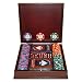 100 World Tophat & Cane Paulson Clay Chips w/Mahogany Case