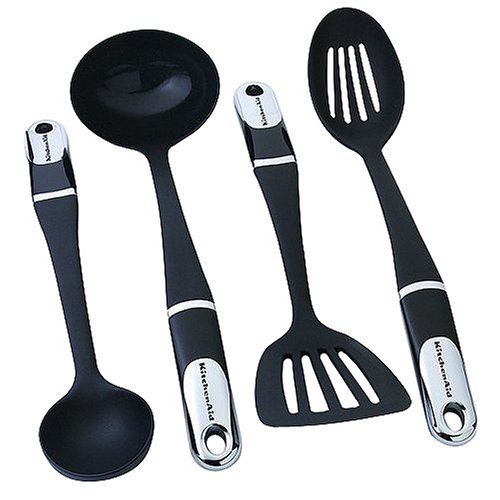 Childrens Toyshop  Kitchen & Housewares : KitchenAid 4-pc. Culinary Utensil Set - Black