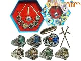 Katekyo Hitman Reborn - Vongolo Family Ring (set of 7) with weapon in box
