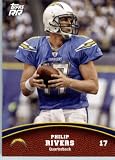 2011 Topps Rising Rookies Football Card # 3 Philip Rivers - San Diego Chargers - NFL Trading Card Protective Screwdown Display Case
