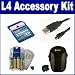 Nikon Coolpix L4 Digital Camera Accessory Kit includes: USB8PIN USB Cable, KSD2GB Memory Card, SB257 Charger, SDC-21 Case