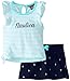 Nautica Girls' Stripe Top and French Terry Printed Skirt Set