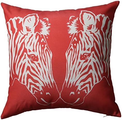 CASLIFE Cotton Square Decor Throw Pillow Case 18" (Zebra)