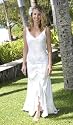 Queen Keopuolani Hawaiian Wedding Dress - Alii Collection Hawaiian Print Beach Wedding Dress