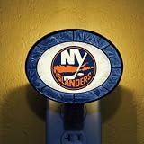 New York Islanders Art Glass Night Light