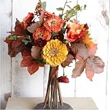 Cinnamon Bouquet - Roses, Zinnias, juicy Berries with Eucalyptus and Beech leaves