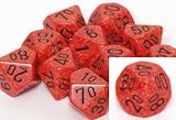 Speckled Polyhedral 16mm Fire Tens 10 Dice