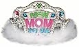 Amscan Delightful New Mom to Be Tiara Baby Shower Party Novelty Favors, 3-1/2 x 4-1/2", Silver/White