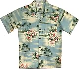 Plumeria Island Boys Hawaiian Aloha Cotton Shirt