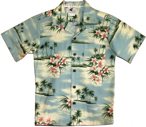 Plumeria Island Boys Hawaiian Aloha Cotton Shirt