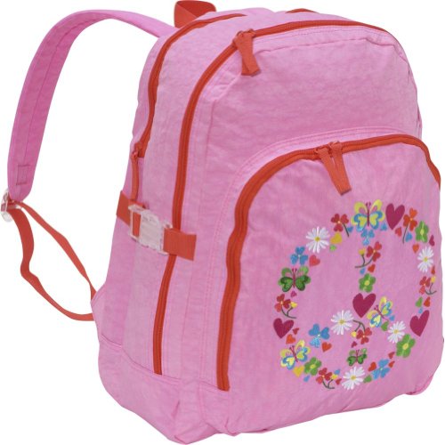 Miquelrius Agatha Ruiz de la Prada Peace & Love Large Pink Backpack
