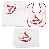 St. Louis Cardinals "Little Fan" Baby Hooded Towel & Bibs 3-Piece Set by McArthur Sports