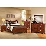 Twilight Cherry Arch Bedroom Set (King) by Vaughan-Bassett
