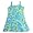 Girlfriends by Anita G - Toddler Girls Tank Dress, Light Blue, Lime (Size 2T)