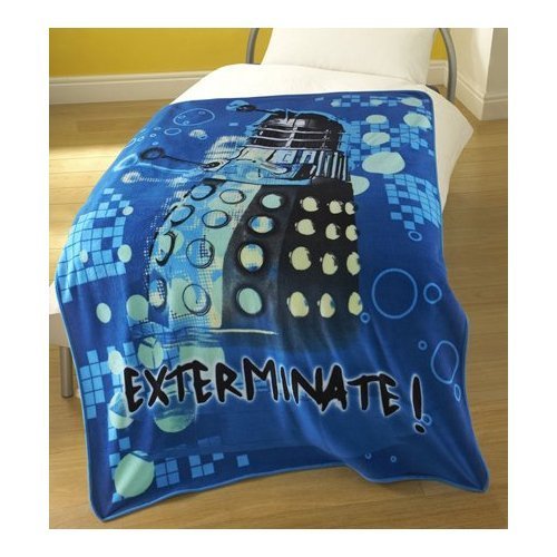 Dr Who Dalek Exterminate Fleece Throw Blanket LARGE