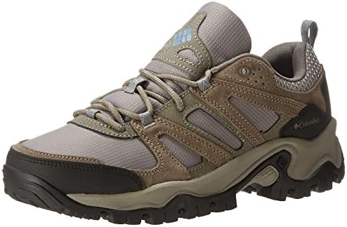 Columbia Women's Woodburn Wide Trail Shoe,Tusk/Dark Mirage,10 W US