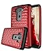 LG G Flex 2 Case, Style4U G Flex 2 Studded Rhinestone Crystal Bling Hybrid Armor Case Cover for LG G Flex 2 (2015 Release) with 1 Stylus [Red / Black]