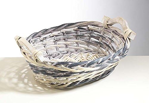 Pasture bowl oval Blue - White washed