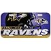 Baltimore Ravens - Helmet & Logo License Plate, NFL Pro Football