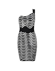 Sexy Backless Stretchy Sequined Sheath Nylon/Rayon/Spandex One Shoulder Bandage Dress/Bodycon Dress/Club Dress/Party Dress 