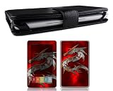 Bundle Monster Barnes & Noble Nook Genuine Leather Case Cover Jacket + Skin Art Decal Sticker + Screen Protector Ebook Accessories Combo - Fit 3G and Wifi Version