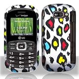 Premium - LG VN530/Octane Rubber Design Rainbow Leopard Cover - Faceplate - ....