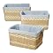 Blue Gingham Nesting Baskets - Set of 3