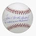 Frank Howard Autographed Baseball with The Washington Monument Inscription
