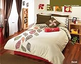 Beige Red Brown Comforter Duvet Sheets Bedding Set Queen 11 Pcs