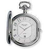 Bellagio bel tempo Regale Series Swiss Quartz Silver Tone Pocket Watch w Built-in Stand and Chain... by Bellagio