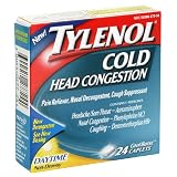 Tylenol Cold Head Congestion Cold Head Congestion, Caplets, Cool Burst, Daytime, Non-Drowsy , 24 caplets (Pack of 3)