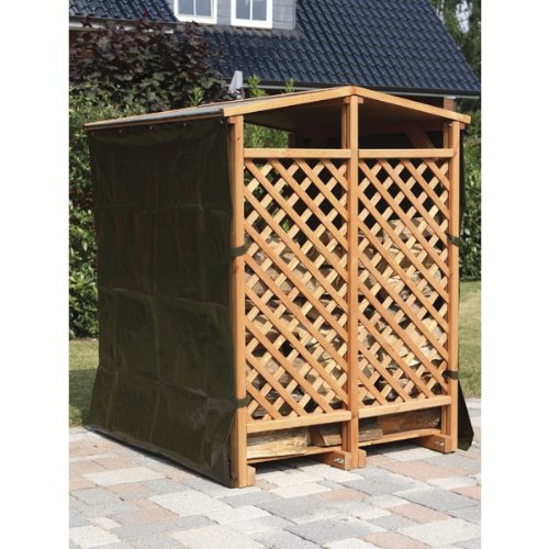 Bûcher en treillis de bois double