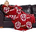Indiana Hoosiers Adult Comfy Throw Blanket with Sleeves