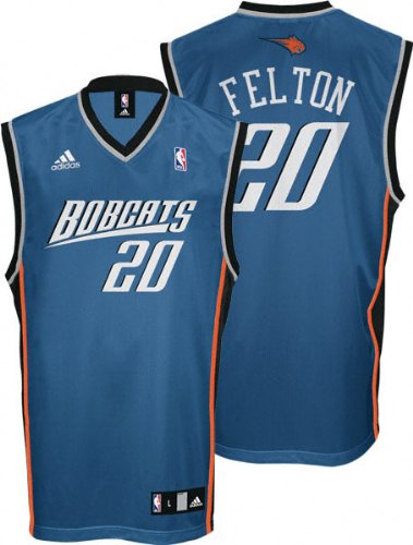 Raymond Felton Youth Jersey: adidas Blue Replica #20 Charlotte Bobcats Jersey